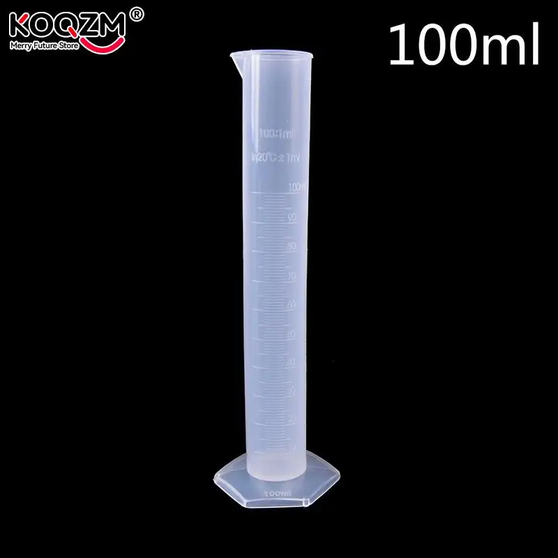 

100 мл Пластик мерный цилиндр Градуированный инструменты химическая лаборатория цилиндрические инструменты школы лабораторное оборудование
