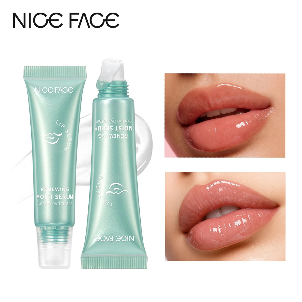 NICEFACE Renewing Dew Lip Serum Moisturizing Locking Hydrating Glossy Smooth Lip Treatment Lip Care Nourishing Makeup Lip Balm