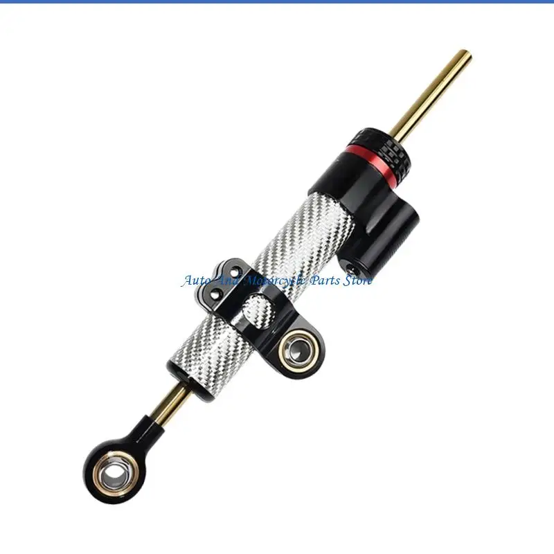 P9FD Sturdy Motorcycle Steering Vibration Bar Carbon Fiber 345mm Adjustable