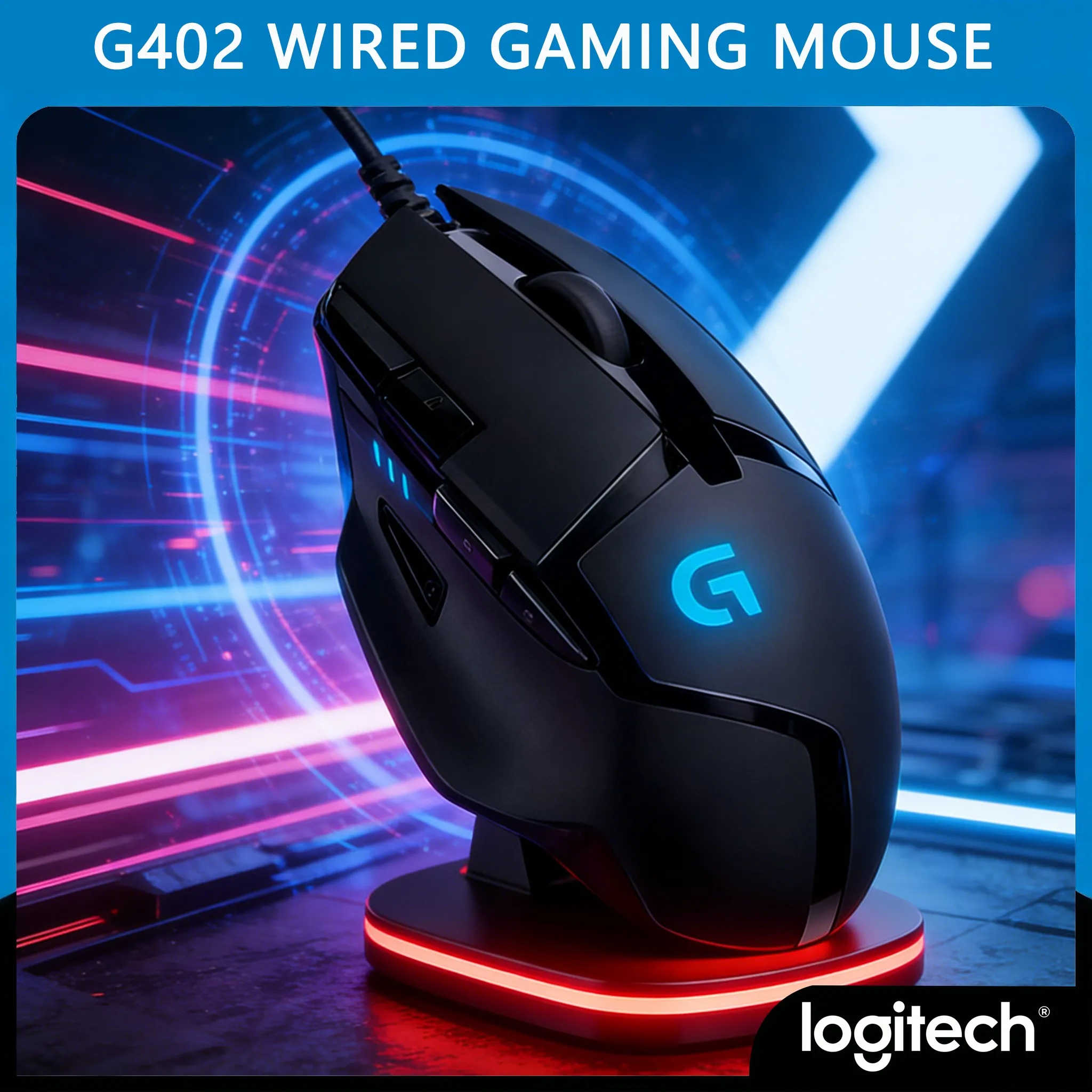 

G402 Hyperion Fury 8-Key Macro Programming Mouse Esports Cybercafe Special