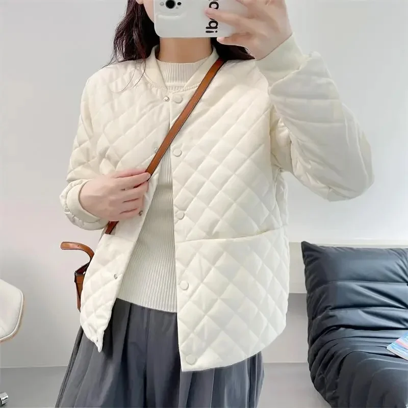 Warm Cotton Padded Coat Loose Ins Parkas Bread Student Cotton-Padded Jacket Women's Short 2024 Korean New Outwear Light Thin Top