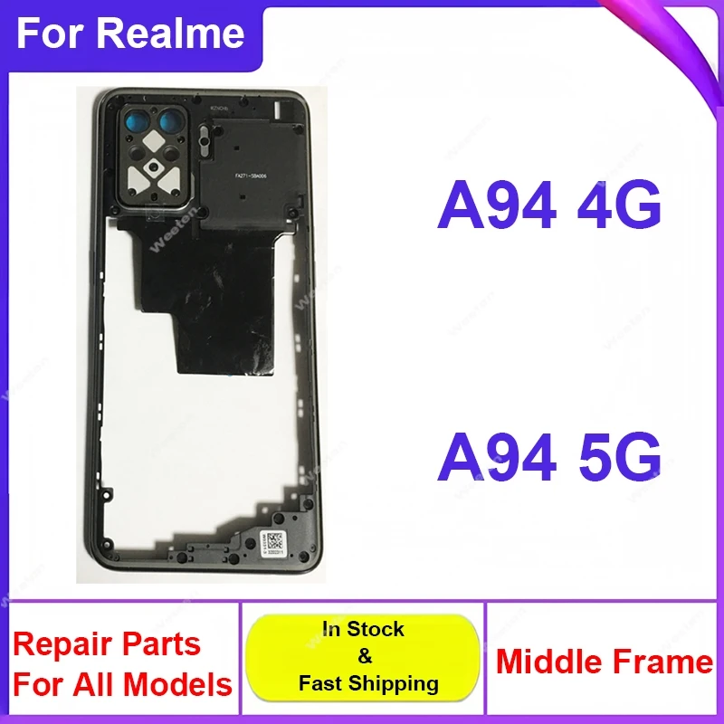 

Для OPPO A94 4G 5G средняя рамка, крышка корпуса, средняя рамка с боковой кнопкой, объектив рамки камеры