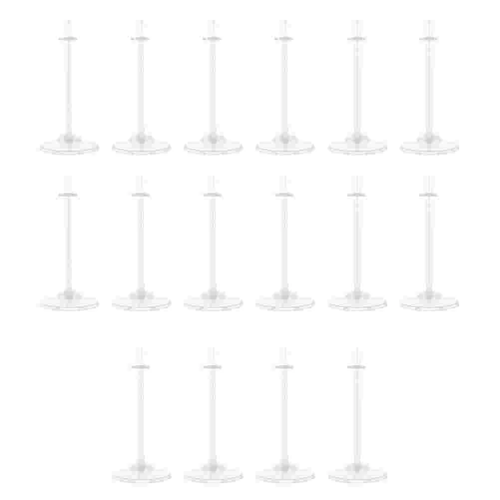 

16 Pcs Stand Support Brackets Figures Racks Baby Dolls Pattern Stands Plastic Holders Girl Accessories