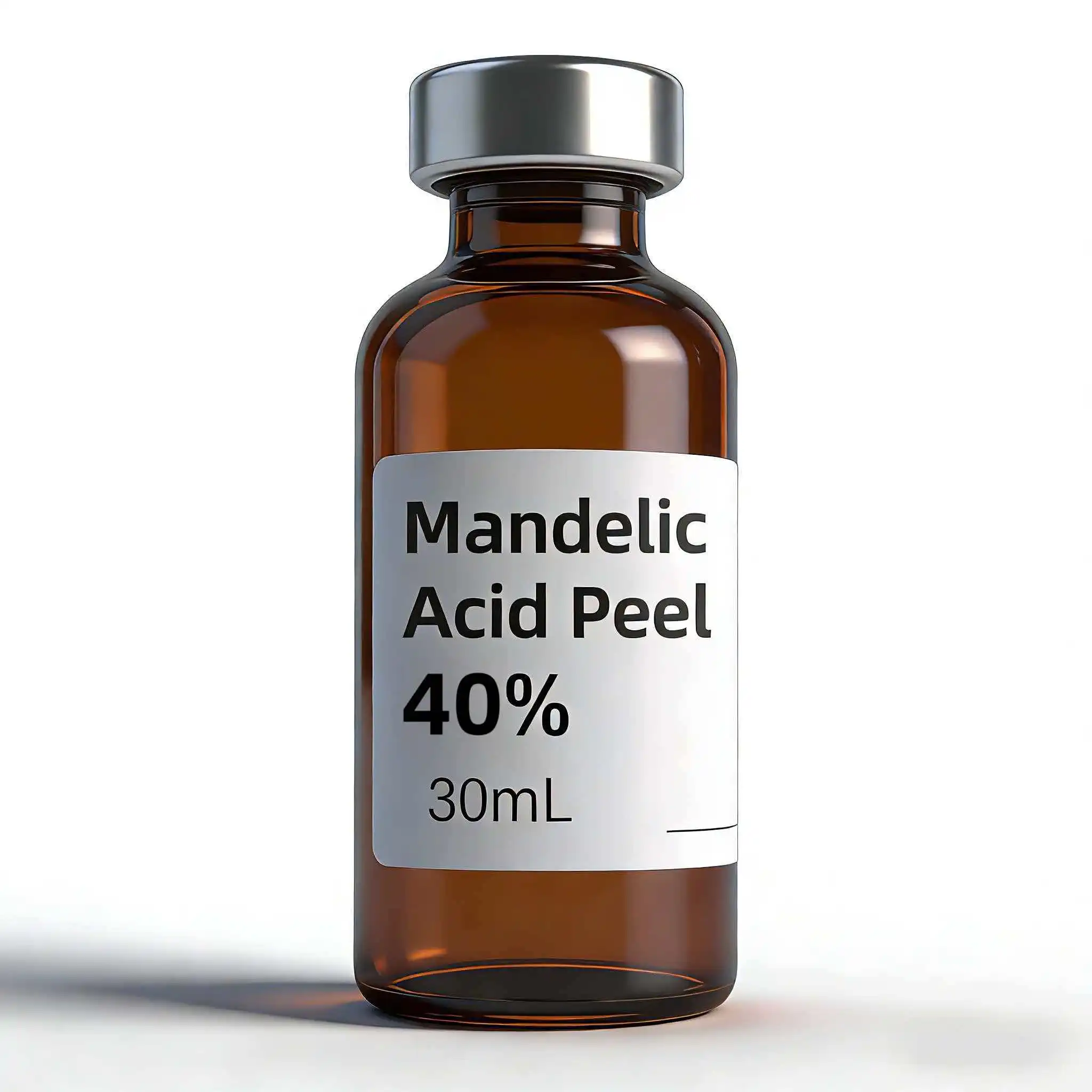 Peeling Químico con Ácido Mandélico al 40%, Solución AHA al 10%, 18%, 20%, 30%, 30 ml, Control Profesional de Grasa y Minimizador de Poros
