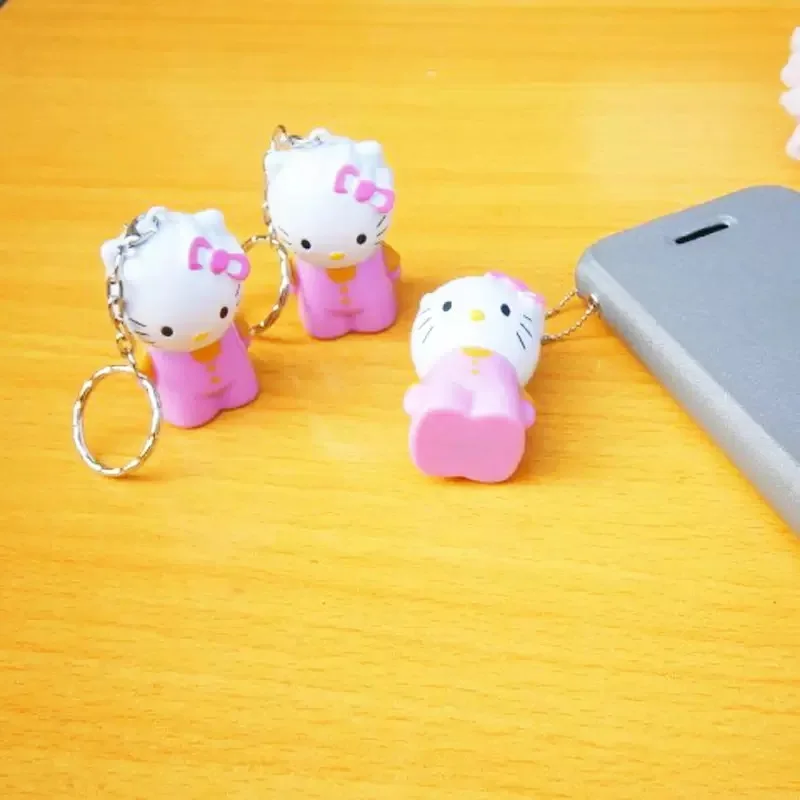 4 قطع من أقلام حبر جاف القرطاسية الإبداعية KT cat series الكرتون التعبير شكل قابل للسحب قلادة قلم حبر جاف