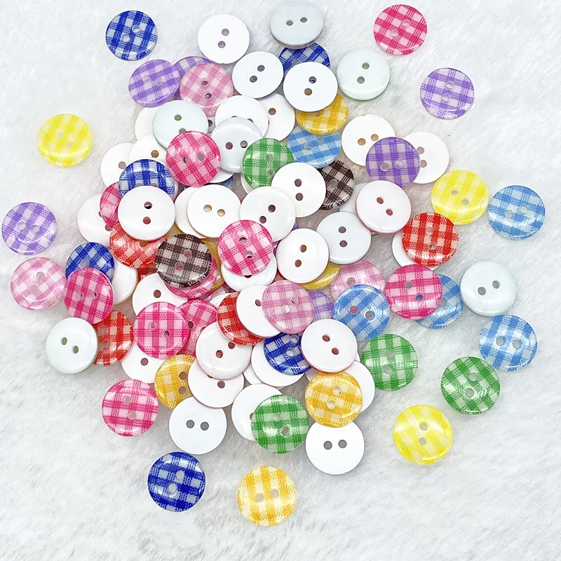 30pcs12.5mm Resin Buttons Children's Clothing Candy Color Buttons Color Two Eye Buttons for Wedding Decor Sewing Accessories