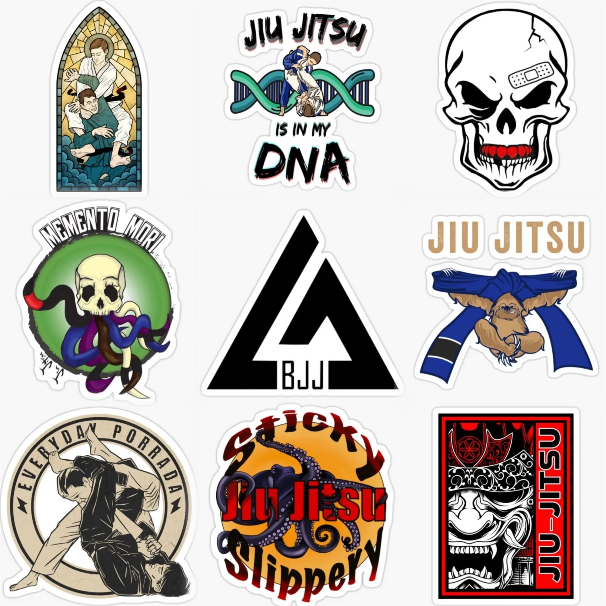 

Jiu Jitsu BJJ Wrestle Creative PVC Waterproof Sticker for Car Van Motorcycle Truck Helmet Window Fridge Decal Accessories