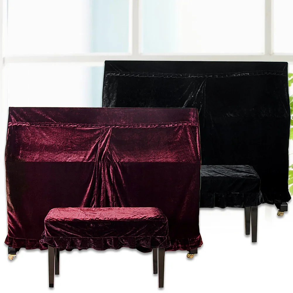Durable Soft Velvet Decorated Piano Cover Macrame Hand Wash Practical Home With  Cover Dust-Proof Protective Anti-scratch