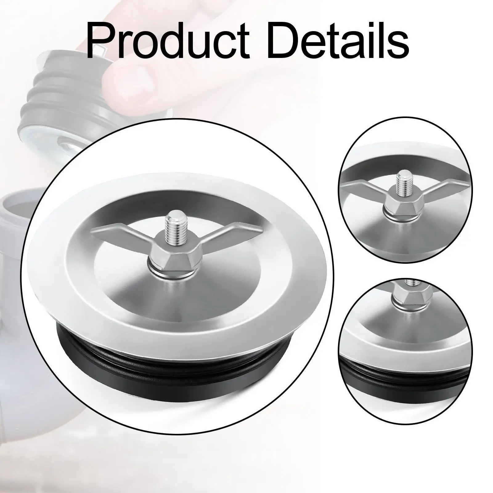 Sewer Cleanout Cap Easy to Use Mechanical Test Plug for Indoor Hotel Kitchen