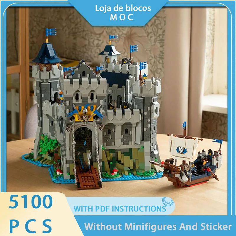 

Exquisite MOC building blocks, medieval architectural models, Falcon Master castle technology modular holiday gift toys, DIY set