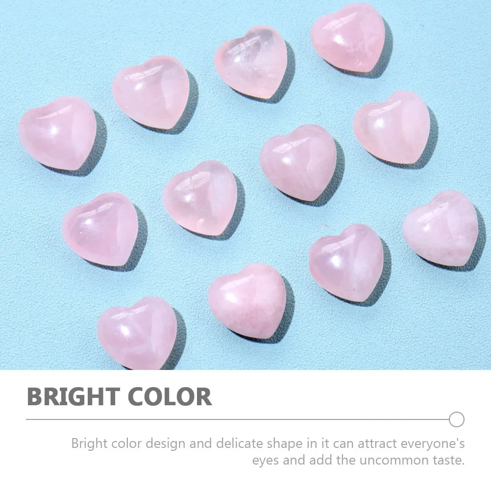 

8Pcs Heart Crystal Stones Mini Natural Stone Decor Delicate Crystal Heart Ornament Desktop Decoration Meditation Yoga Home Decor