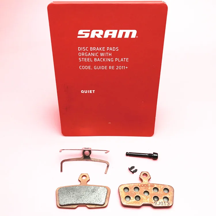 SRAM disc brake pads organic with steel backing plate  CODE, GUIDE RE 2011+ QUIET LIGHTWEIGHT