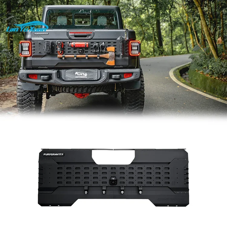 FURY 2020+ accessories Offroad Aluminum MULTIFUNCTIONAL TAILGATE EXPANSION PANEL for Jeep Gladiator JT