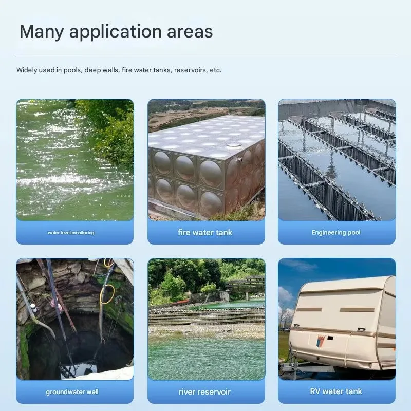 ตัวควบคุมแสดงระดับน้ำในถังดับเพลิง ถังน้ำรถบ้าน พร้อมเกจวัดระดับน้ำแบบจุ่มใต้น้ำ และเครื่องส่งสัญญาณระดับน้ำแบบไฮโดรสแตติก
