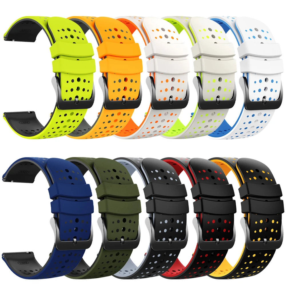22 مللي متر حزام الإفراج السريع ل Huami AMAZFIT BALANCE 2/BIP 6 5 وحدة لينة سيليكون نغمتين الفرقة GTR 4/3/3 Pro 2e حزام الساعات الرياضية
