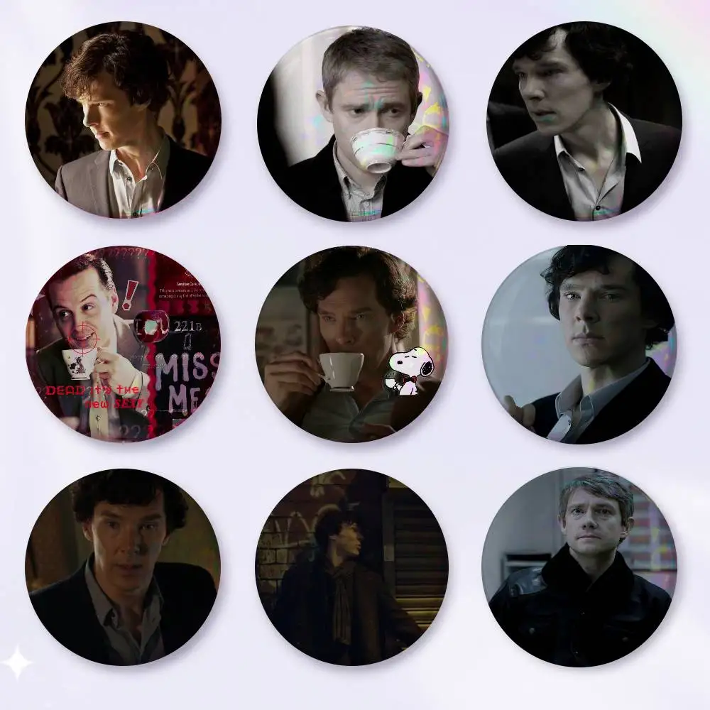 A-S-Sherlock S-Season Round Snap-in Brooches Rock Band Lapel Pins Badges Fan Collection Accessories Jewelry Handmade Gifts