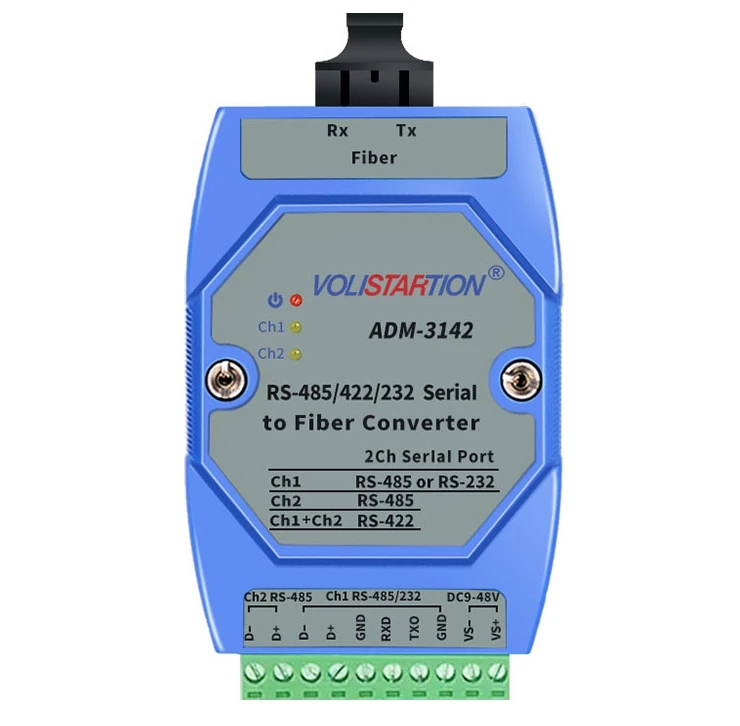 Transcsec optique bidirectionnel ADM-3142-FC RS232 de fibre RS-485 bidirectionnelle 485 à ADM-3142-FC optique de fibre