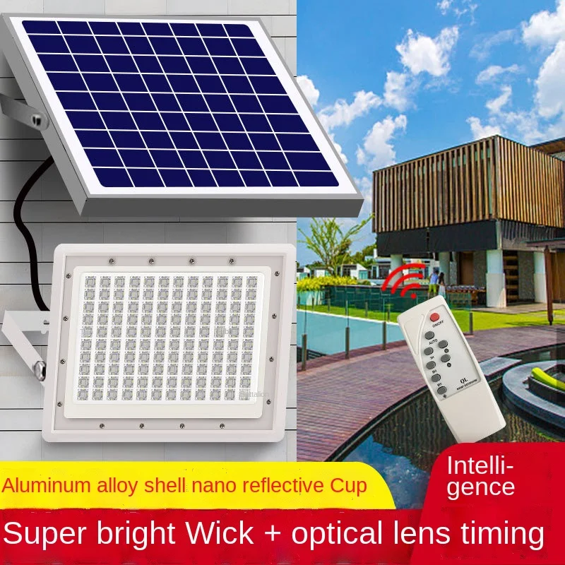 Solar Lighting Garden Home LED Outdoor 80W Waterproof Flood Super Bright Rural Street External Wall Lamp
