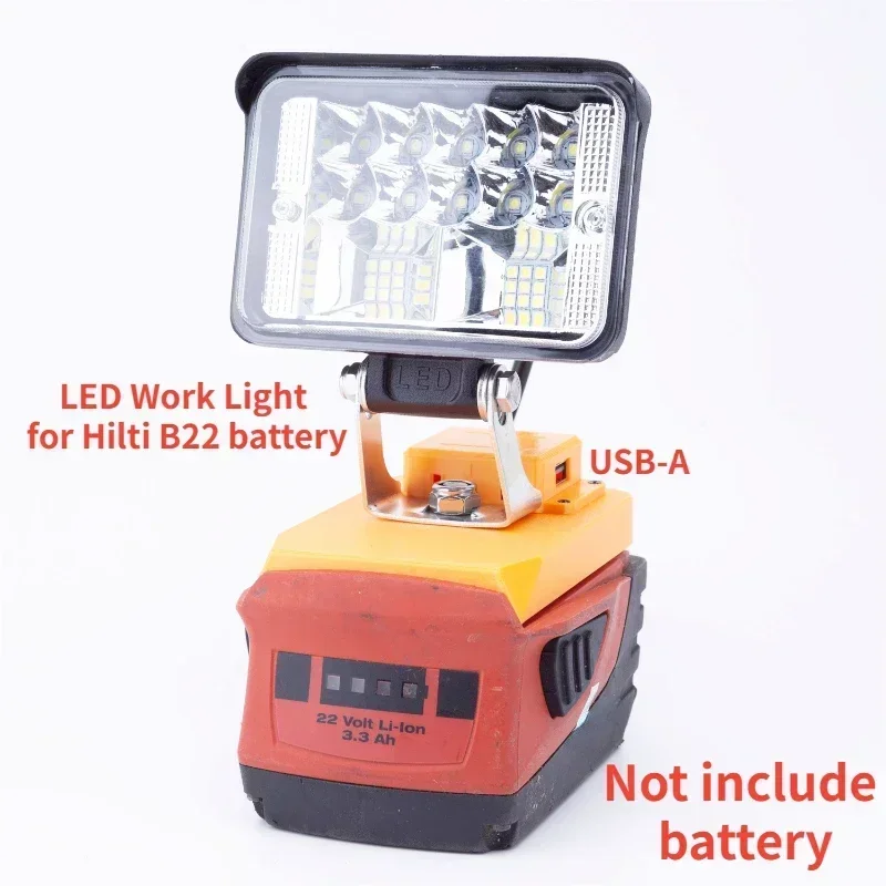 luz de trabalho led para hilti b22 volt cpc serie volt bateria li ion com 2800 lumens e saida usb nao incluida 01