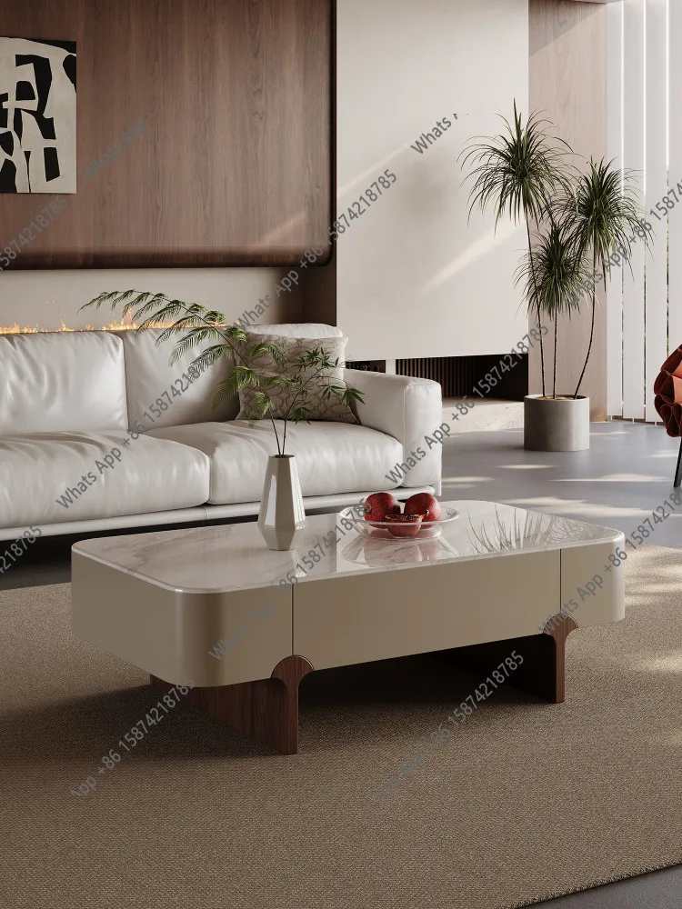 

Итальянский минималистичный журнальный столик в китайском антикварном стиле для гостиной, из микрокристаллического камня, дизайнерский, в стиле лёгкой роскоши, с высоким качеством.