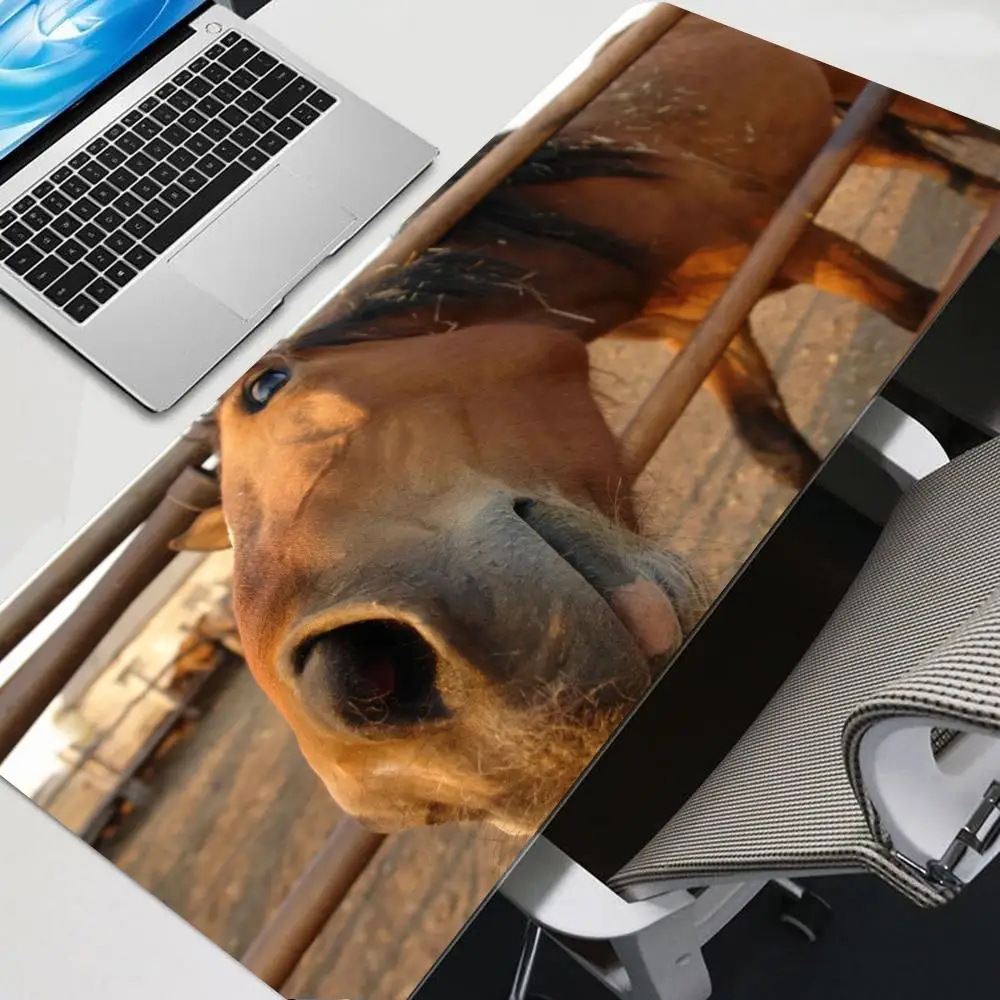 horse Mouse Pad XXL 900x400mm Mouse Pad Computer Laptop Anime Keyboard Mouse Mat Large Mousepad kawaii Keyboards Gamers Decoraci