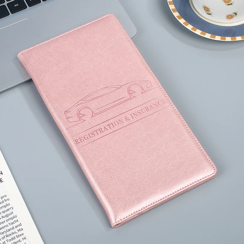Car Registration and Insurance Card Holder, Vehicle License Docs Box Compartment Organizer, Interior Car Accessories