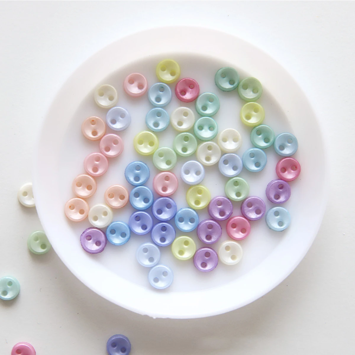 5mm Mini Buttons Round Pearl Color Buttons For Doll Clothing Sewing Accessories Scrapbooking DIY Craft Supplies Embellishments