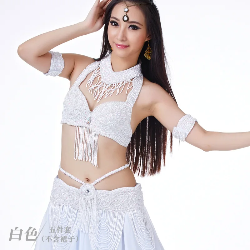 customized belly dancewear performance costume 5-piece set indian clothes women belly dancing bra skirt
