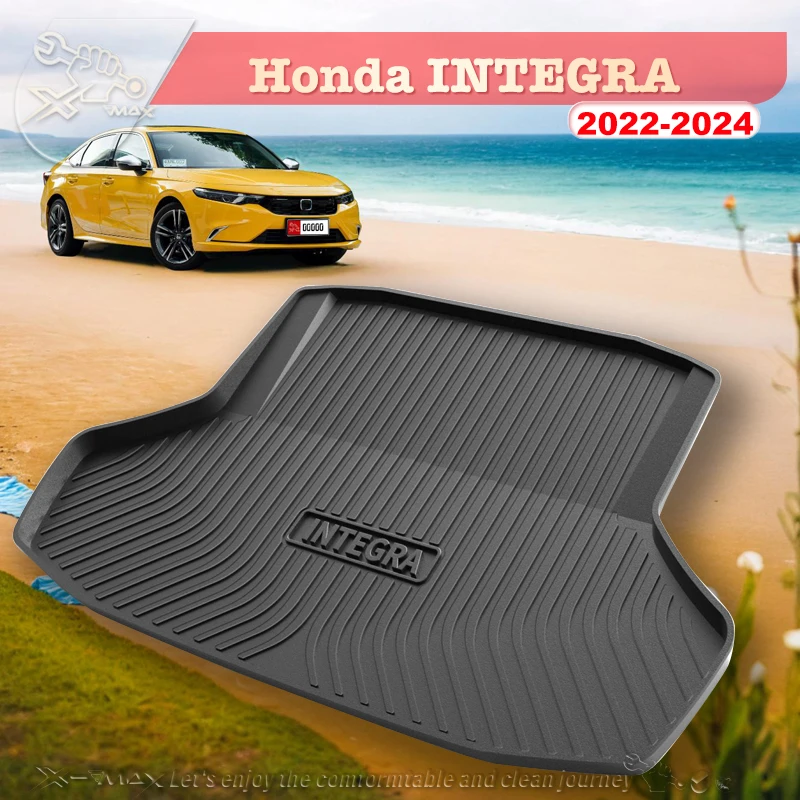 

For Honda INTEGRA 2022-2024 Fit Car Trunk Mat All Season Black Cargo Mat 3D Shaped Laser Measured Trunk Liners