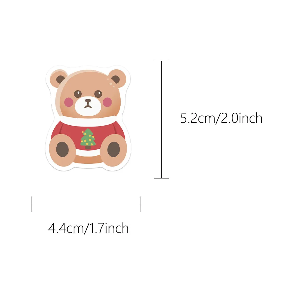 

50PCS Christmas Cartoon Cute Graffiti Stickers DIY Decoration Skateboard Phone Case Water Cup Children's Toys Waterproof Sticker