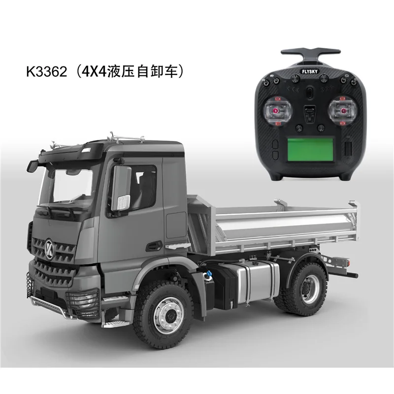 Kabolite K3362 4X4 1/14 RC Hydraulic Dumper Truck CNC Bucket Metal Chassis for 3348 Red Deceleration Axles Servo Toys