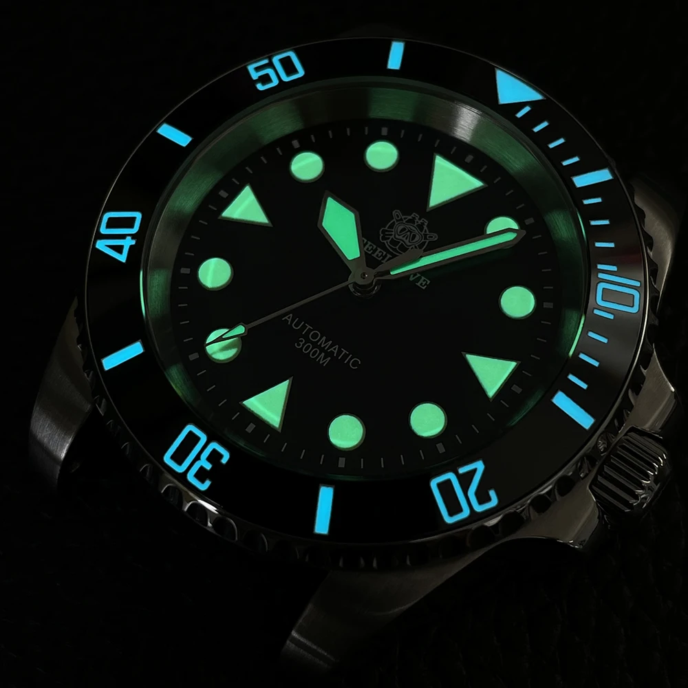 STEELDIVE SD1955 Limited Supply Yellow Hands What Ghost 300M Waterproof AR Sapphire Glass Ceramic Bezel NH35 Men Dive Watches