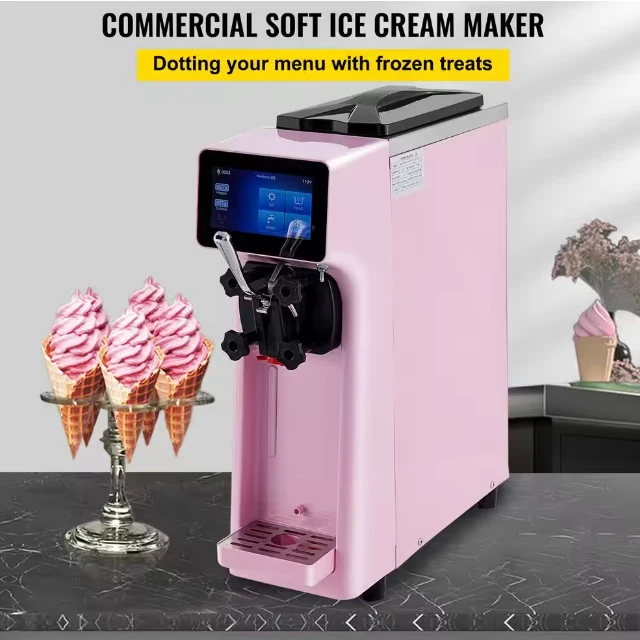 Tabletop commercial vending maquina de hacer helados homemade small industrial home ice cream soft serve machine for coffee shop