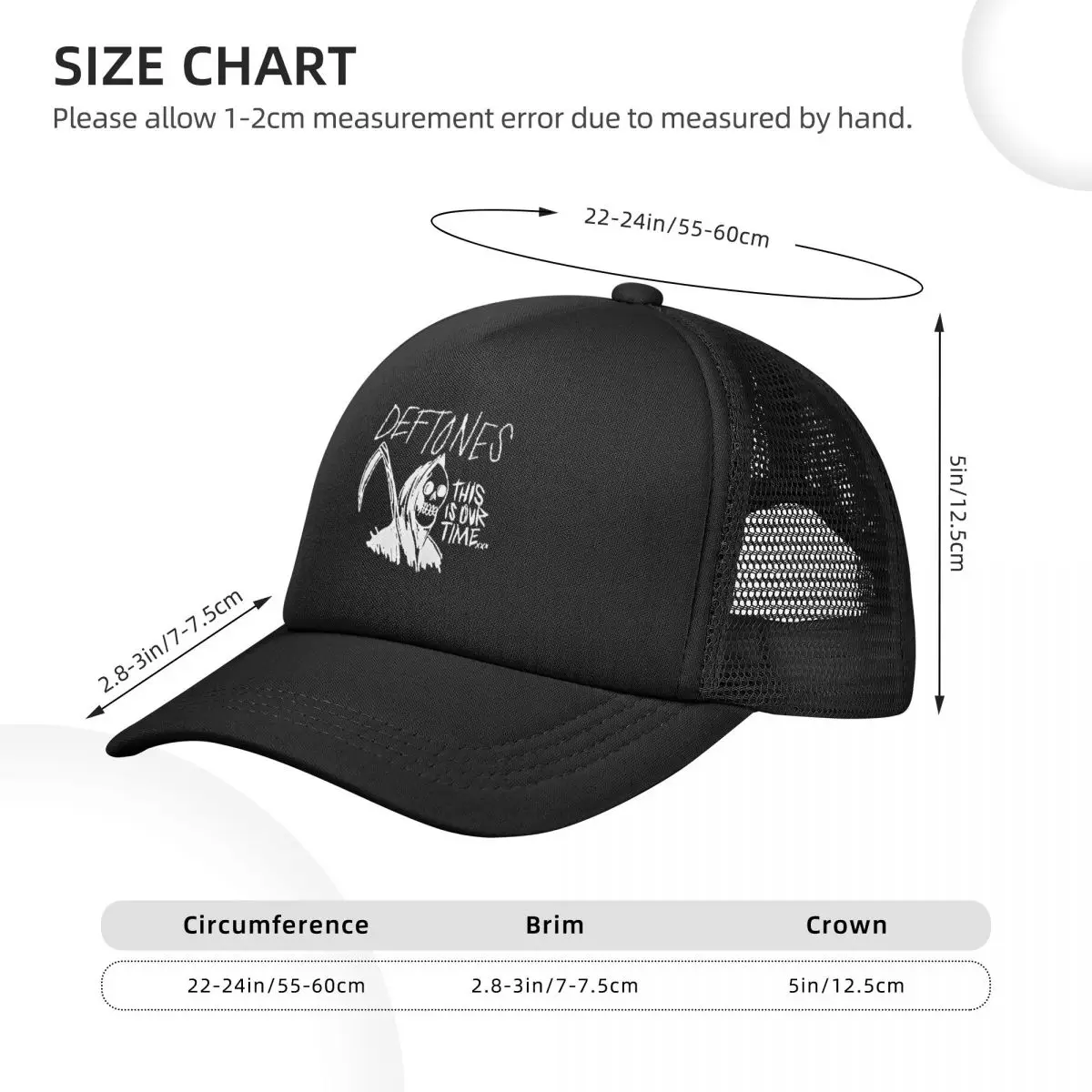 Metal Punk Deftones Mesh Baseball Cap Volwassen Zonnehoed Rock Muziek Hoeden Verstelbare Snapback Caps Trucker Cap Zomer Trucker Hoeden