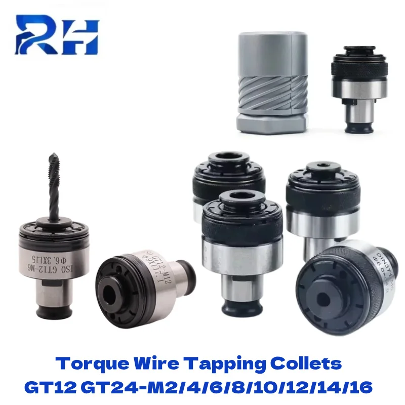 Mandrino per maschiatura ISO/DIN/JIS Standard GT12 GT24 M2-14 abbinato a MT2 MT3 BT30 BT40 Portautensili per maschiatura Staffa per utensili Pinza