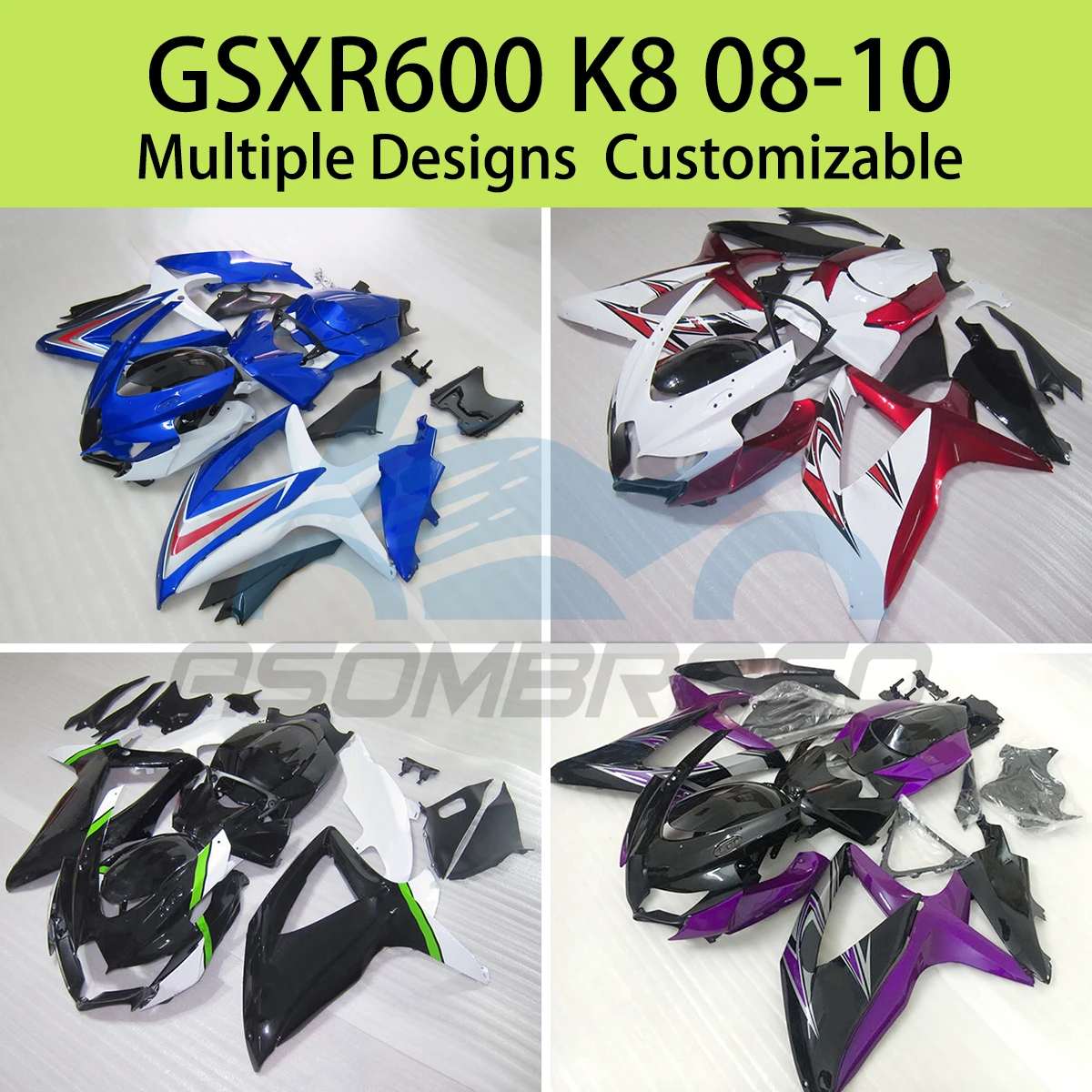 

GSXR 600 750 08 09 10 Hot Style Fairings for SUZUKI GSXR600 GSXR750 K8 2008 2009 2010 Motorcycle Accessories Fairing Kit