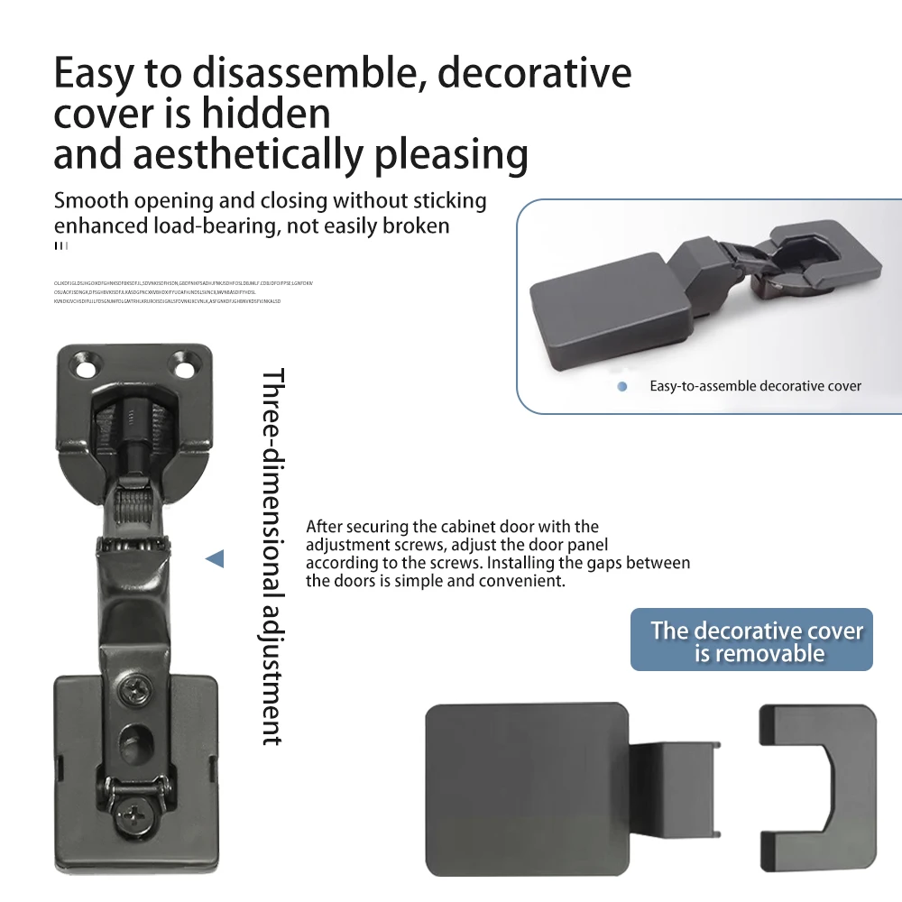 2 قطعة المكعب السحري فانتوم المفصلي الهيدروليكي المخفي جزءا لا يتجزأ من لوحة مسطحة الذراع القصيرة لخزانة خزانة الثلاجة وخزانة الأحذية