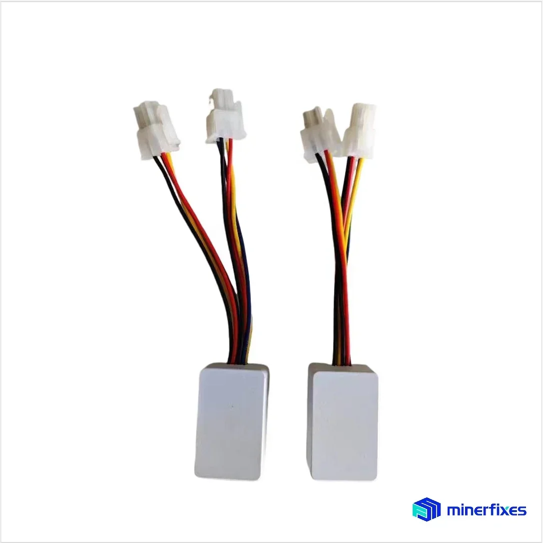 2pcs/pack Fan Speed Simulator Bitmain Antminer 12V 2-in-1 Square 4Pin Fan Simulator Emulator Special For Antminer KS5 KS5pro