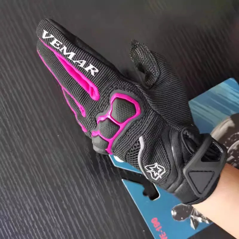 Vemar Breathable Motocross Motorcycle Biker Gloves for Men Women Touchscreen Anti-Slip Climbing Off-Road Racing Glove All-Season