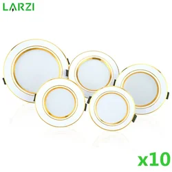 10pcs/lot Led Downlights 5W 9W 12W Ceiling Light 15W 18W Recessed Round Panel Light AC 220V Spot Light Indoor Lighting