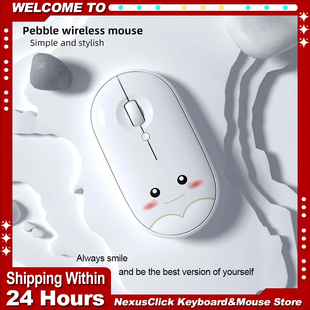 

Cute Wireless 2.4G Mouse 4Keys Ergonomic USB Optical 1600DPI Adjustable Mini Silent Battery Mice Kid Gifts For PC Laptop Gaming