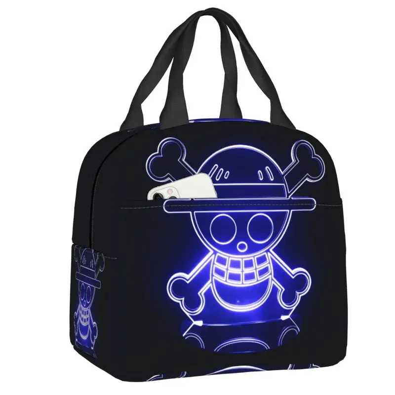 

One P-Pieces Thermal Insulated Lunch Bag Women Funny Adventure Anime Comic Resuable Lunch Tote for School Storage Food Box