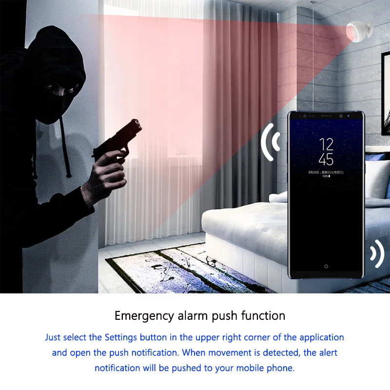 Wifi PIR Motion Sensor Graffiti Intelligent APP movimento del corpo umano rilevatore a infrarossi rilevamento grandangolare allarme di emergenza Push