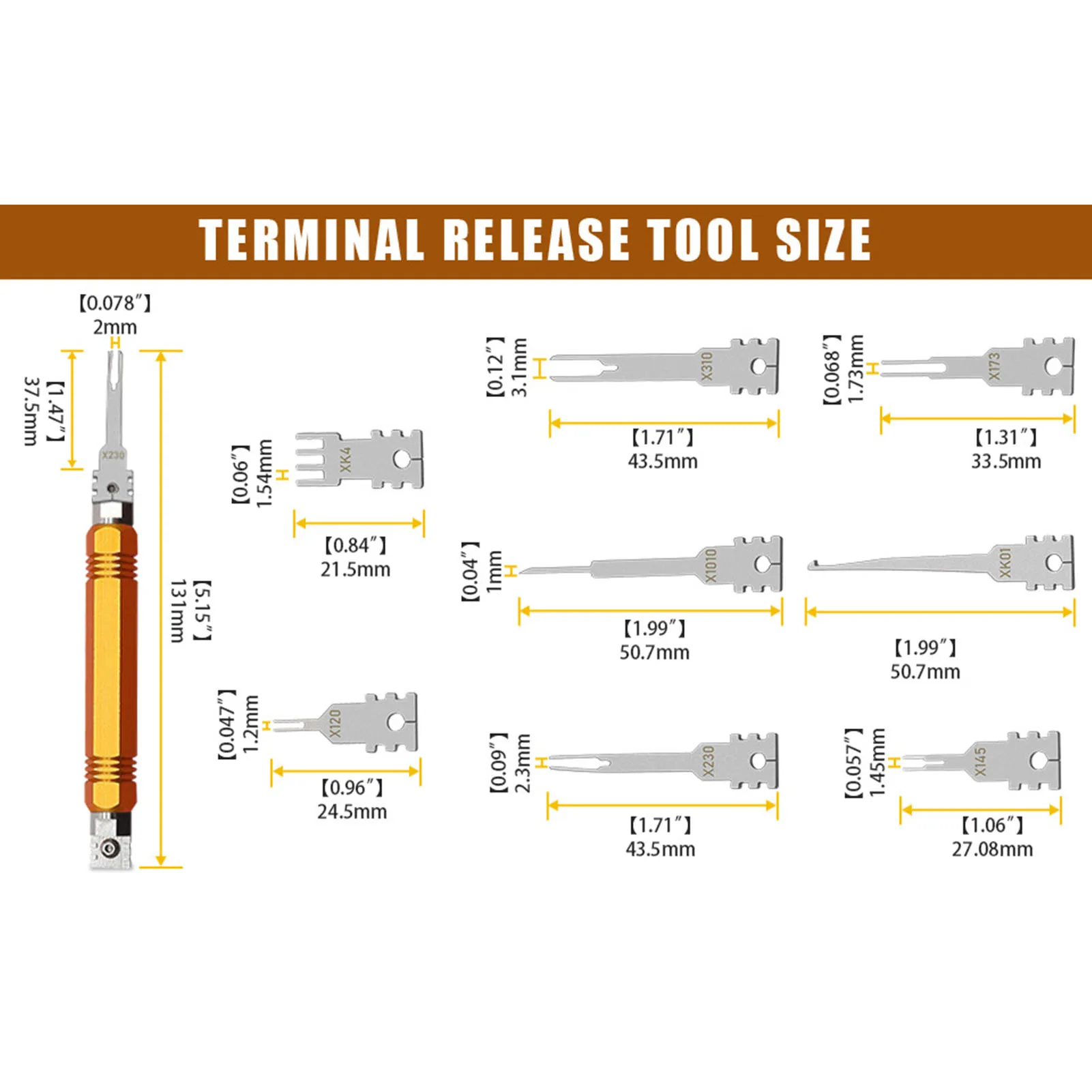

8-комп. инструмент для снятия разъема клемм, набор инструментов для снятия штифтов электрического провода для ремонта автомобильных компьютерных клемм
