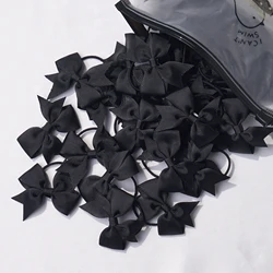 20/40Pcs 2 Inch Grosgrain Ribbon Pigtail Hair Bows Elastic Hair Ties Hair Bands Holders Hair Accessories for Baby Girls Infants