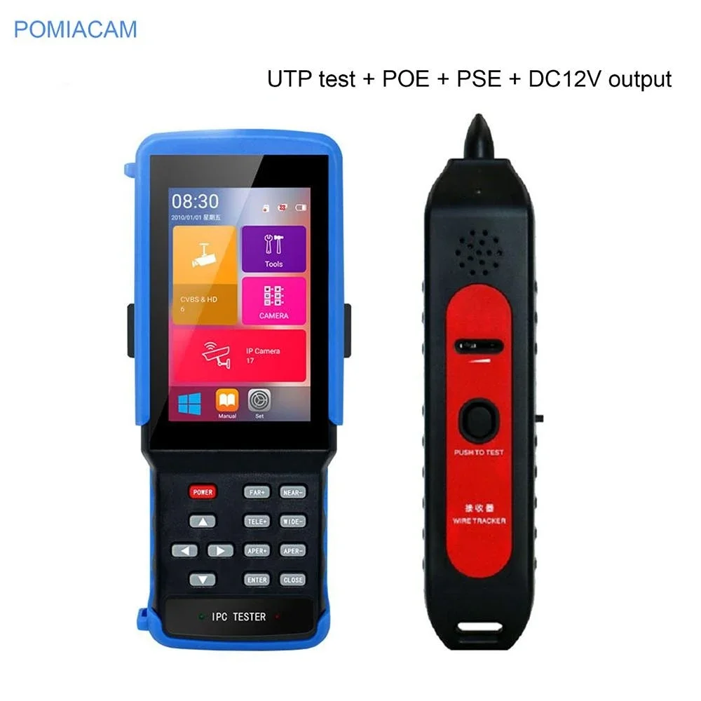 

IPC9310 4.5 Inch H.265 4K IP Camera Tester 5MP AHD 8MP CVI TVI CVBS CCTV Camera Tester Monitor WIFI ONVIF POE UTP