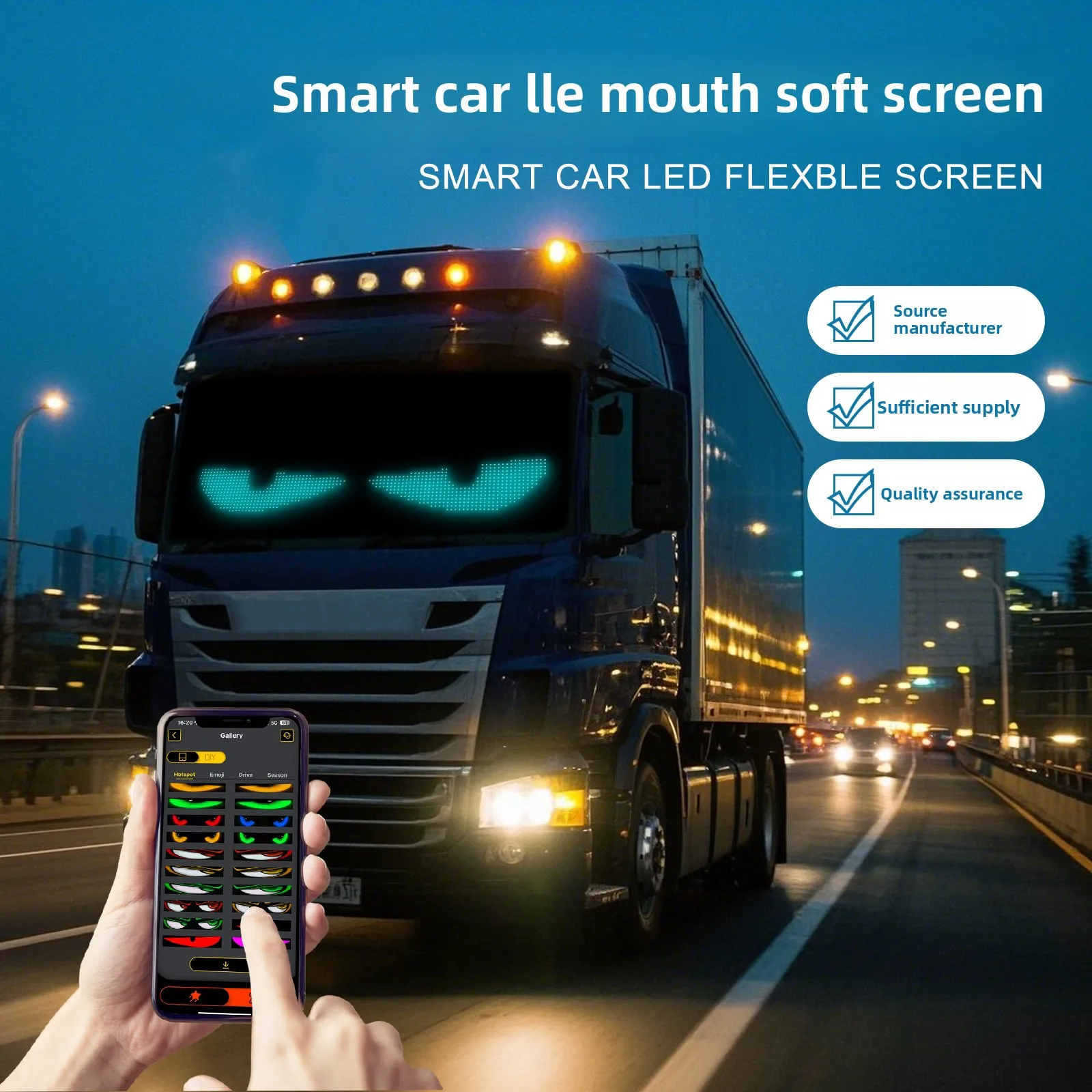 

0.3cm Ultra Thin Vehicle LED Display Customize Sell Ads On the Go Remote Control App Transform Your Vehicle with LED Decor!