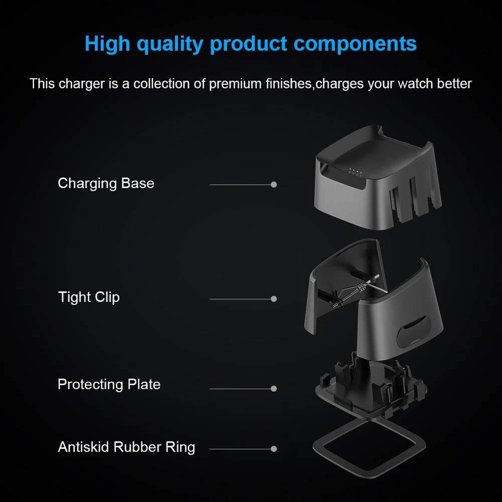 ABSQ-Base de carga para cargador Fitbit Versa 2 para Base de carga de reloj inteligente Fitbit Versa 2