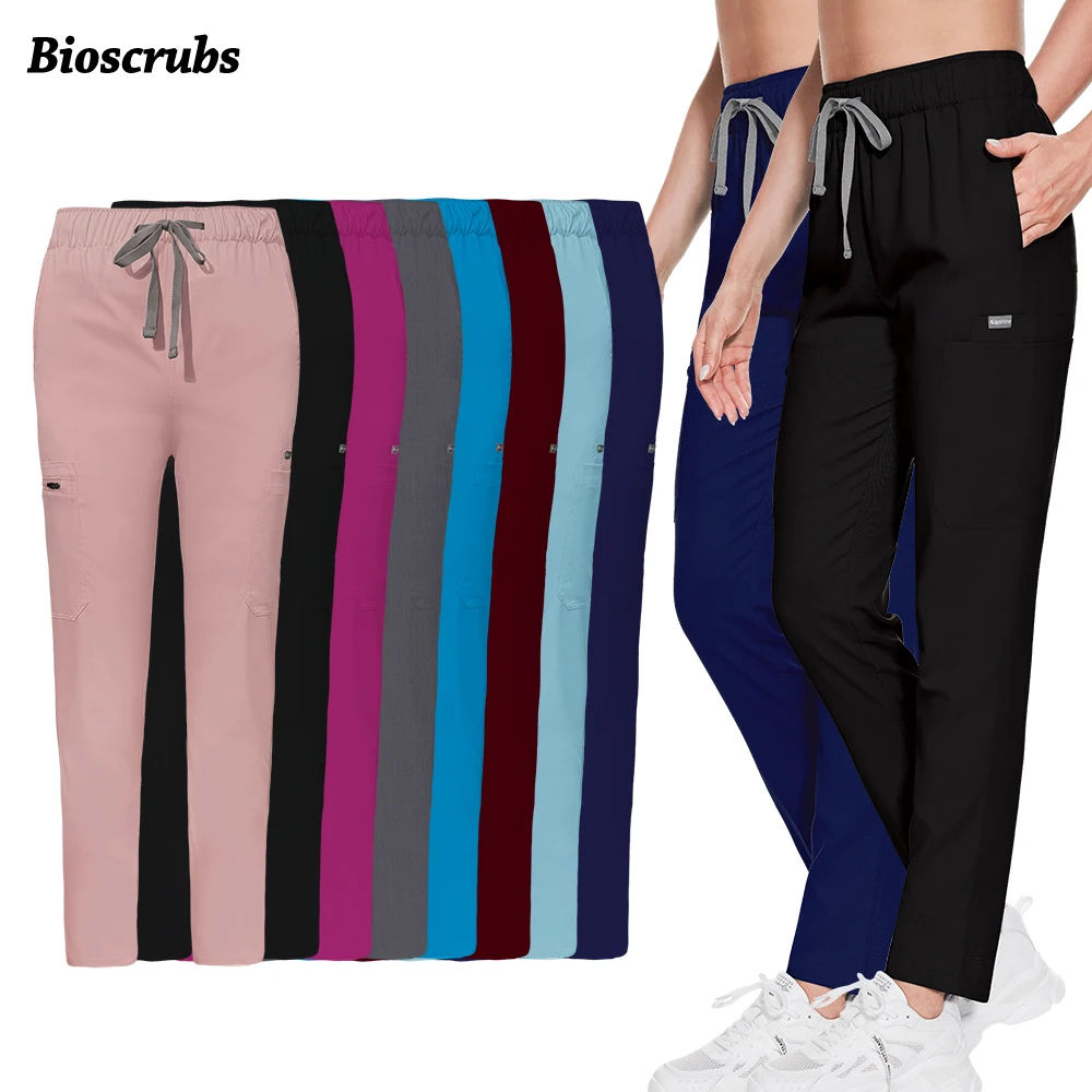 

Solid Color High quality Medical Uniform Men's and Women's Clinical Work Trousers Surgical Pants Nurse Accessories Scrub Bottoms