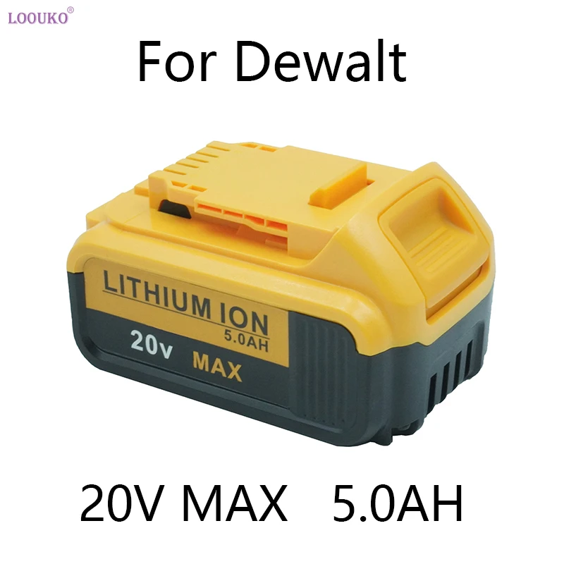 

For DeWalt 18V/20 Volt MAX 5Ah Real capacity One false compensation for three DCB200 Replacement Li-ion Battery DCB201 DCB205